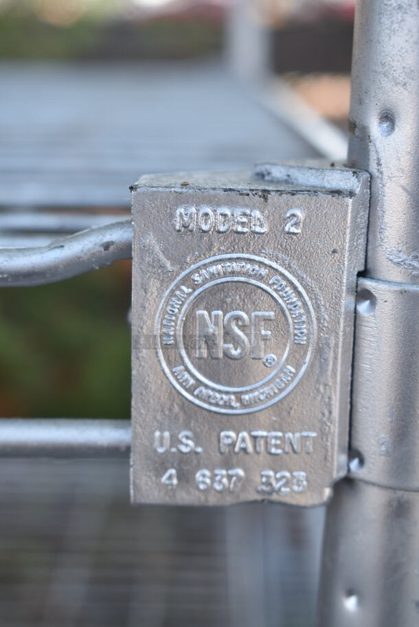 2 Wire Shelving Units; 2 Tier and 4 Tier. BUYER MUST DISMANTLE. PCI CANNOT DISMANTLE FOR SHIPPING. PLEASE CONSIDER FREIGHT CHARGES. 74x14x48, 34x24x75. 2 Times Your Bid!  - Image 5 of 5