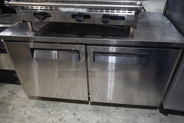 Turbo Air MUF-60 Stainless Steel Commercial 2 Door Undercounter Freezer. 115 Volts, 1 Phase. Tested and Working!