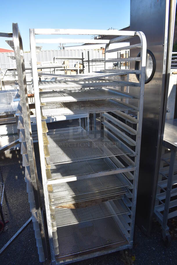 Metal Commercial Pan Transport Rack on Commercial Casters. 25x26x68