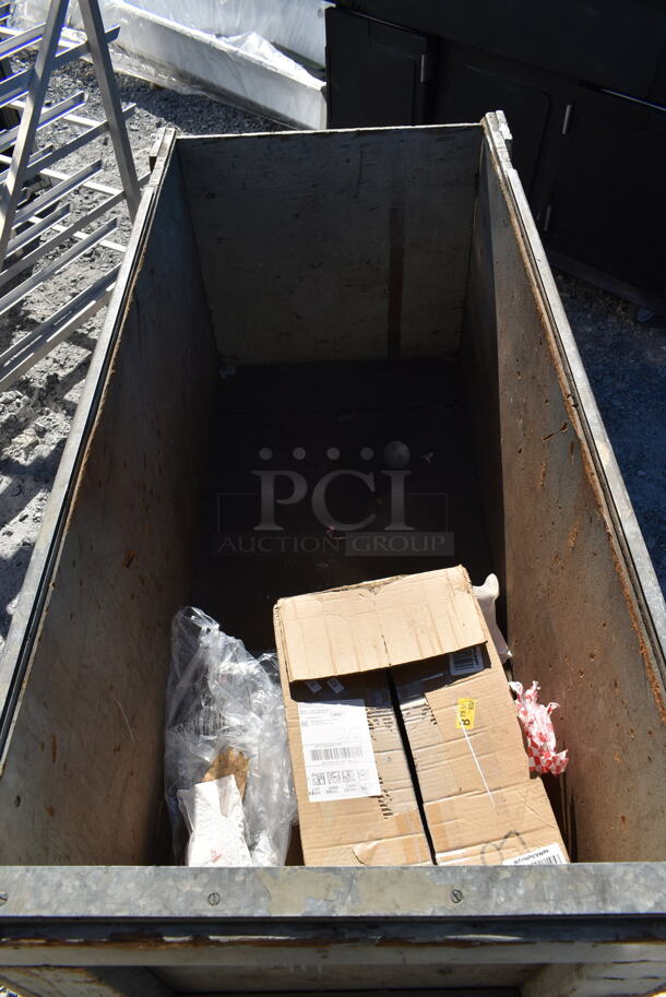 Metal and Wood Pattern Bin on Commercial Casters. - Image 3 of 4