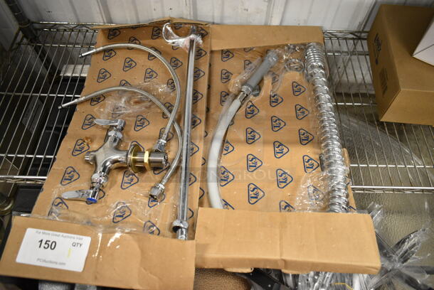 BRAND NEW SCRATCH AND DENT! T&S Handles w/ Spray Nozzle Attachment  - Image 1 of 4