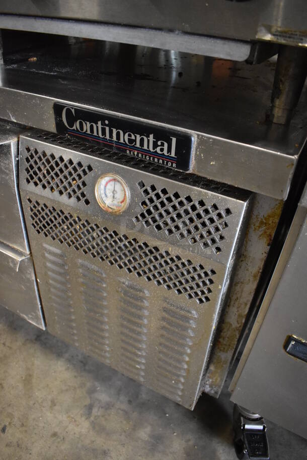 Continental Stainless Steel Commercial 4 Drawer Chef Base on Commercial Casters. 115 Volts, 1 Phase. 84x35x26.5. Tested and Working! - Image 5 of 5