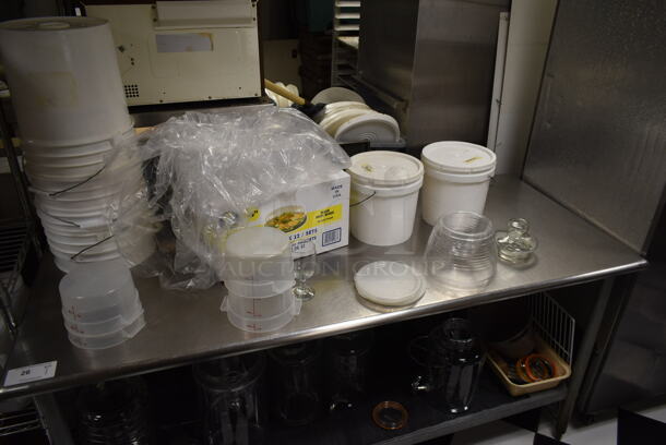 Stainless Steel Commercial Table w/ Under Shelf. Does Not Include Contents. BUYER MUST REMOVE. (ice room) - Image 2 of 5