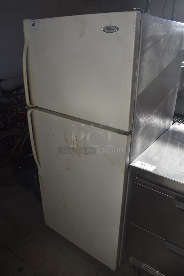 Whirlpool W4TXNWFWQ01 Metal Cooler Freezer Combo Unit. 115 Volts, 1 Phase. 28x28x63. Tested and Powers On But Does Not Get Cold - Image 1 of 7