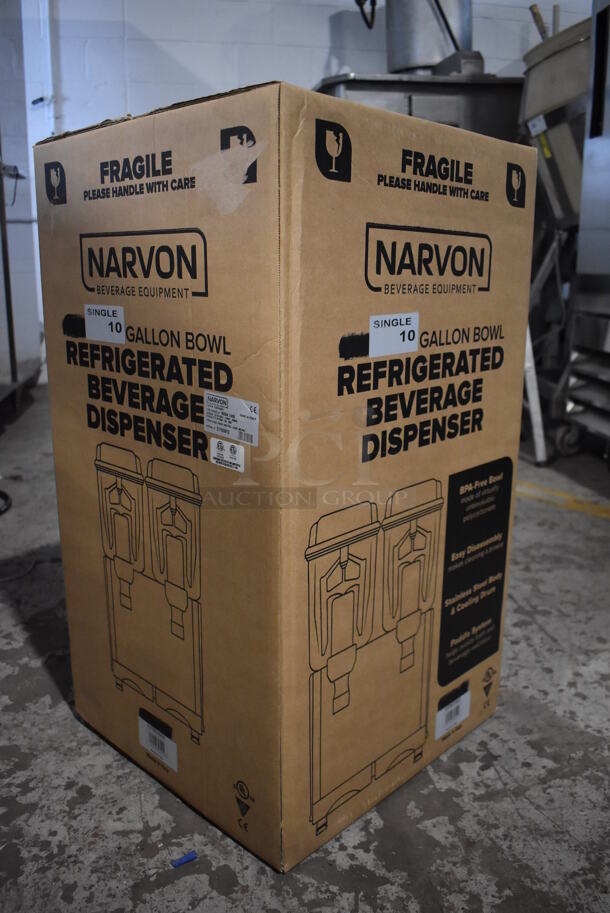 BRAND NEW IN BOX! Narvon MEGA 140S 378D10G1 Stainless Steel Commercial Single 10 Gallon Bowl Refrigerated Beverage Dispenser. 120 Volts, 1 Phase. Tested and Working! - Image 4 of 4