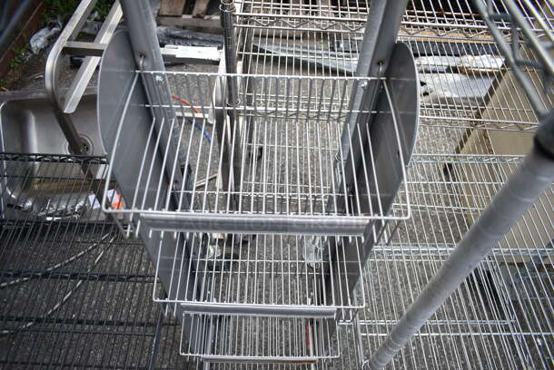Gray Metal 4 Tier Rack on Casters.  - Image 2 of 5