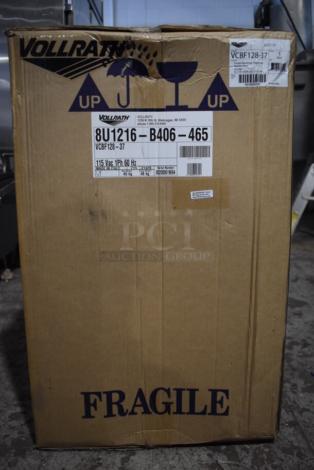 BRAND NEW IN BOX! Vollrath VCBF128-37 Commercial Countertop Double Hopper Slushie Machine. Hopper Has 2.6 Gallon Capacity. 115 Volts, 1 Phase. Tested and Working! - Image 2 of 4