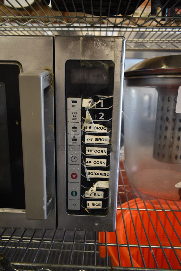 2017 Amana RCS10TS Stainless Steel Commercial Countertop Microwave Oven. 120 Volts, 1 Phase.  - Image 3 of 5
