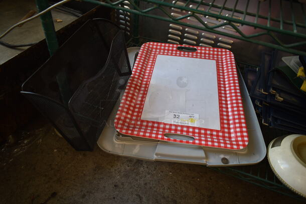 ALL ONE MONEY! Lot of Various Items Including Poly Trays and Mesh Bin - Image 3 of 3