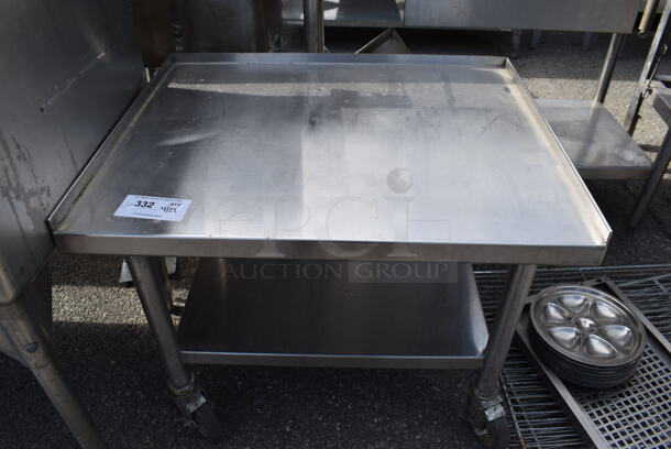 Stainless Steel Commercial Equipment Stand w/ Metal Under Shelf on Commercial Casters. - Image 1 of 3