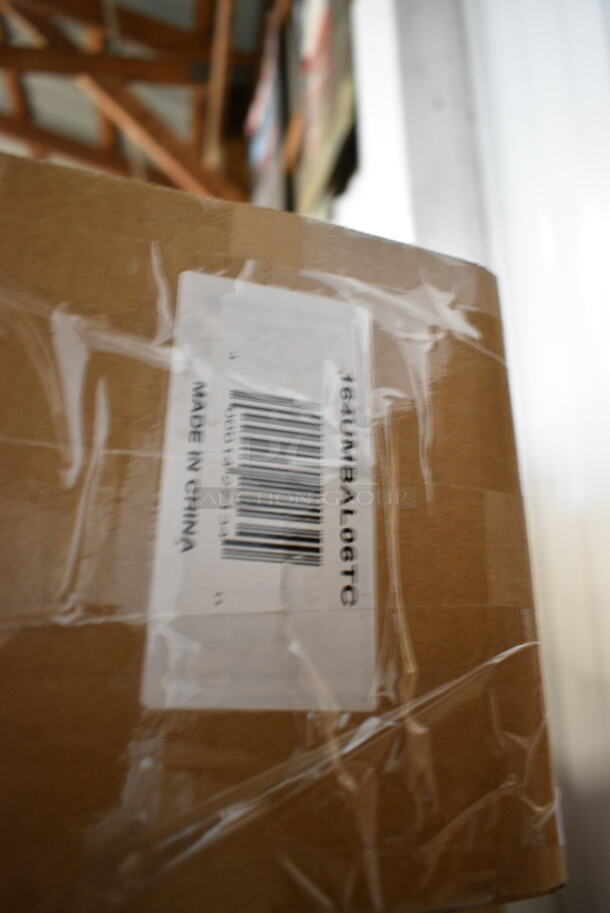 PALLET LOT of 30 BRAND NEW Boxes Including 3 Box 795PTOKFT1 Choice 4 5/8" x 3 1/2" x 2 1/2" Kraft Microwavable Folded Paper #1 Take-Out Container - 450/Case, 2 Choice Deli Container Lids, 280SHOOTNEON Choice 5 5/8" Neon Plastic Test Tube Shot / Shooter with Assorted Colors - 1000/Case, 164UMBAL06TC Umbrella, 612527PCO Choice 7" Round Standard Weight Foil Take-Out Pan with Dome Lid - 200/Case, Strawberry Street Dinner Set, 164IMBSS75CM Umbrella. 30 Times Your Bid!  - Image 3 of 12