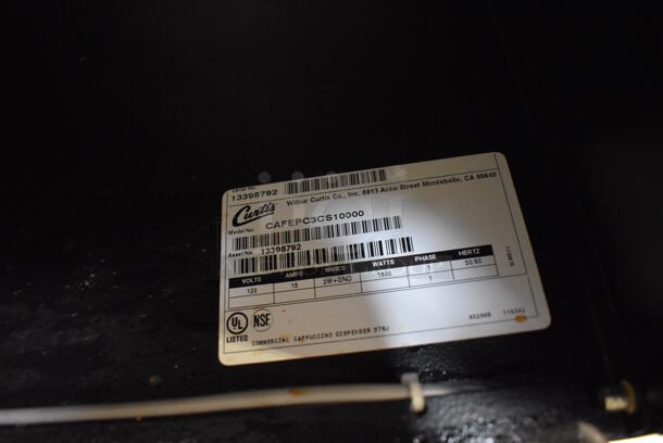 Curtis CAFEPC3CS10000 Metal Commercial Countertop Cappuccino Machine. 120 Volts, 1 Phase. 12x21x31 - Image 5 of 5