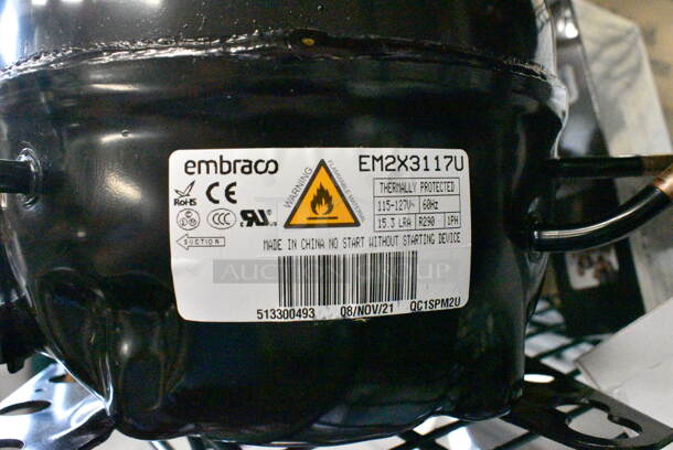 2 BRAND NEW SCRATCH AND DENT! Items Including Embraco EM2X3117U Motor and Piece. 2 Times Your Bid!  - Image 8 of 8