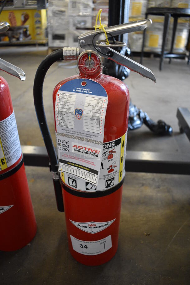 Amerex Dry Chemical Fire Extinguisher. 7x5x20