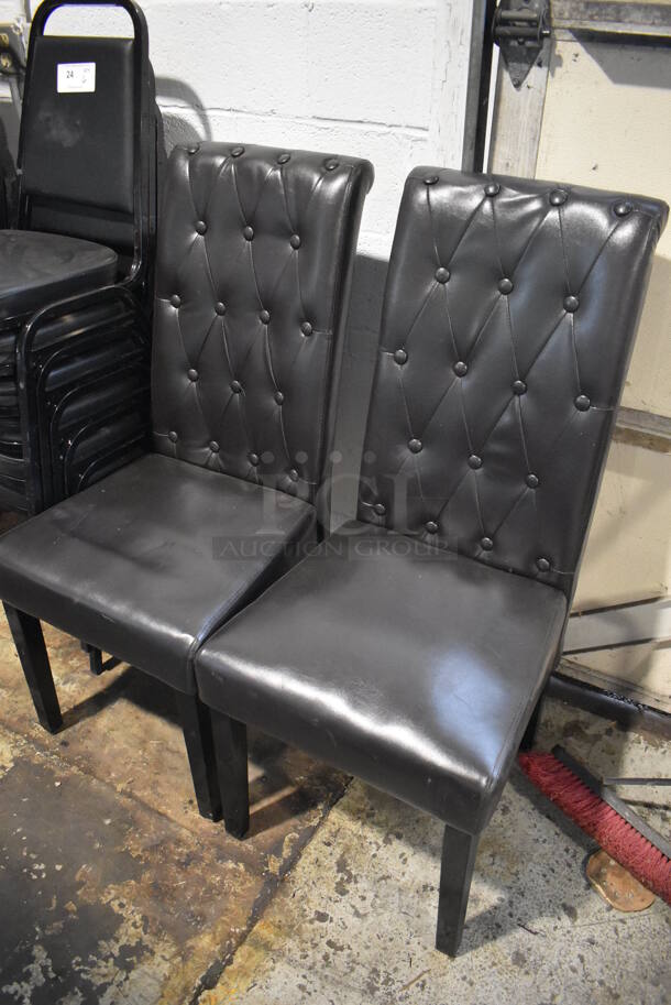 2 Black Dining Chairs. 16x24x41. 2 Times Your Bid! - Image 2 of 4
