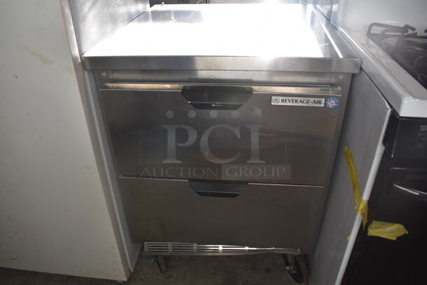 Beverage Air WTRD27A-2 Stainless Steel Commercial 2 Drawer Undercounter Cooler on Commercial Casters. 115 Volts, 1 Phase. 27x29x36. Tested and Working! - Image 5 of 10