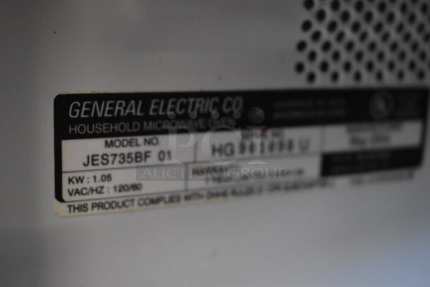 General Electric JES735BF 01 Metal Countertop Microwave Oven. 120 Volts, 1 Phase. 19x13x11 - Image 5 of 5