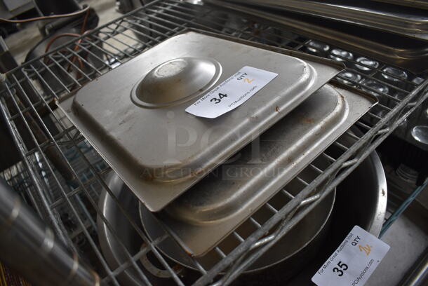 2 Stainless Steel Half Size Drop In Bin Lids. 2 Times Your Bid! - Image 3 of 3