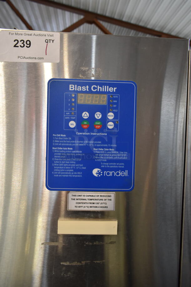 2014 Randell BC-18 Stainless Steel Commercial Floor Style Blast Chiller w/ 3 Probes. 115/230 Volts, 1 Phase. - Image 9 of 10