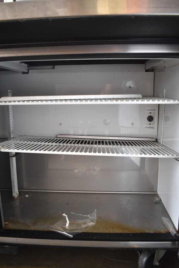 True TSSU-60-24M-B-ST Stainless Steel Commercial Sandwich Salad Prep Table Bain Marie Mega Top on Commercial Casters. 115 Volts, 1 Phase. Tested and Working!
 - Image 5 of 7