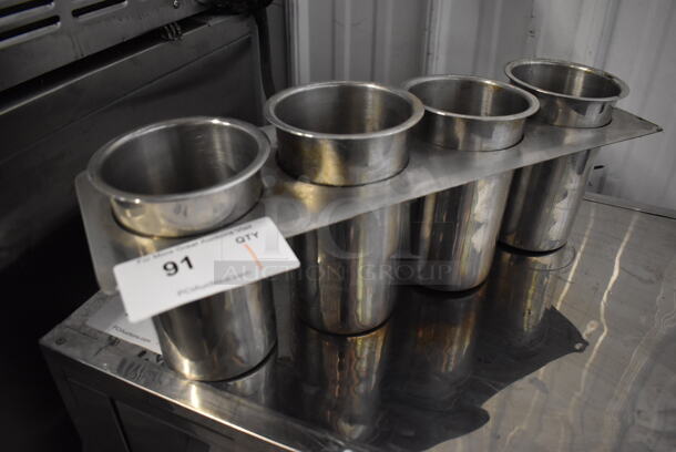 4 Metal Bins in Panel. - Image 2 of 4