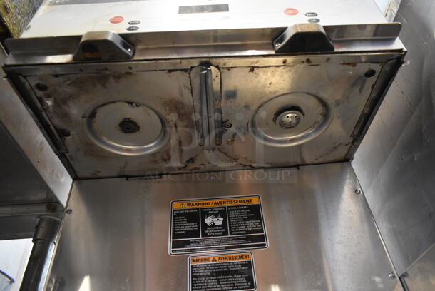 2015 Bunn DUAL SH DBC Stainless Steel Commercial Countertop Double Coffee Machine w/ Hot Water Dispenser, 2 Coffee Servers and 2 Metal Brew Baskets. 120/208 Volts, 1 Phase.  - Image 6 of 10