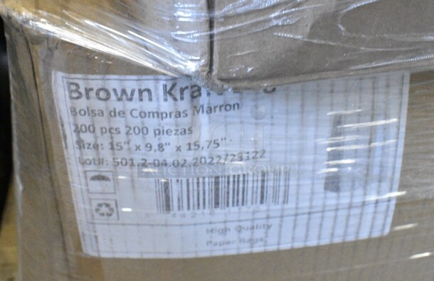 33 BRAND NEW! Boxes Including 901STACKECST Vulcan STACK/E-CST Electric Convection Oven Stacking Kit with Casters, 347RP9WHSS Visions Wave 9" White Plastic Plate - 180/Case, 245T150BRNBL Baker's Lane 2" x 3" Chocolate Brown Small Tulip Baking Cup - 1000/Case, 5005DNAPFLTE Choice 14" x 14" White Linen-Feel Flat-Packed Dinner Napkin - 1000/Case, 126994 Plastic Lid, 2 Box 79516ESWHWHT Emperor's Select 16 oz. White Paper Take-Out Container with Wire Handle - 500/Case, 433WH16612C Choice 16" x 6" x 12" White Paper Customizable Shopping Bag with Handles - 250/Case, 129MCS38B Choice 38 oz. Black Rectangular Microwavable Heavy Weight Container with Lid 8 3/4" x 6 1/4" x 2" - 150/Case, Nylon Hairnet Cap, 433NHT101H Choice 1/6 Standard Size White "Thank You" Medium-Duty Plastic T-Shirt Bag - 1000/Case, 500TW7 Choice 7 oz. Translucent Thin Wall Plastic Cold Cup - 2500/Case, 128HD16COMBO Choice Heavy Duty 16 oz. Microwavable Translucent Plastic Deli Container and Lid Combo Pack - 240/Case, 127RD12BULK Choice 12 oz. Customizable Microwavable Translucent Round Deli Container - 500/Case, 127RD16BULK Choice 16 oz. Customizable Microwavable Translucent Round Deli Container - 500/Case, Dart C53PST1 ClearSeal Hinged Lid Plastic Container 5 3/8" x 5 1/4" x 2 5/8" - 500/Case, 500TW12 Choice 12 oz. Translucent Thin Wall Plastic Cold Cup - 1000/Case. 33 Times Your Bid!   - Image 10 of 12