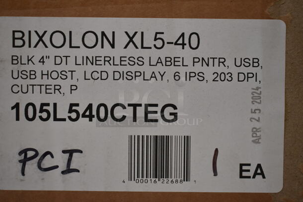BRAND NEW SCRATCH AND DENT! Bixolon XL5-40CT 4" Direct Thermal 6 IPS Linerless Label Printer with Power Supply - USB  - Image 8 of 8
