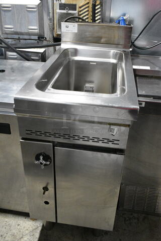 Stainless Steel Commercial Floor Style Natural Gas Powered Pasta Cooker.