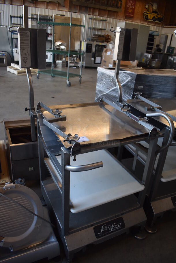 Face to Face Stainless Steel Commercial Floor Style Portable Meat Slicer Cutting Station on Commercial Casters. 24x27x54 - Image 3 of 8