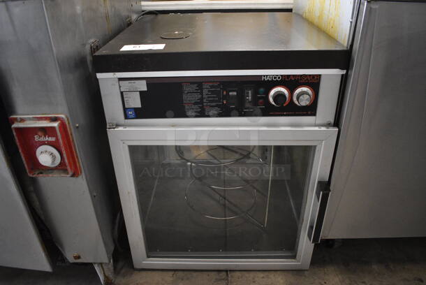 Hatco Model FS-1 Metal Commercial Heated Flav-r-Savor Merchandiser Display Case w/ Rack. 120 Volts, 1 Phase. 23x24x28. Tested and Lights Power On - Image 1 of 6