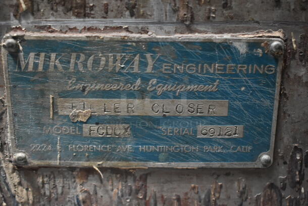 Mikroway FCDCX Gray Metal Floor Style Filler Closer. BUYER MUST REMOVE. - Image 6 of 6