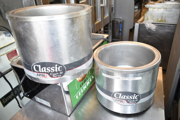 2 APW Wyott RCW111-SP Stainless Steel Commercial Countertop Soup Warmer. 120 Volts, 1 Phase. 2 Times Your Bid! Tested and Working! - Image 1 of 9