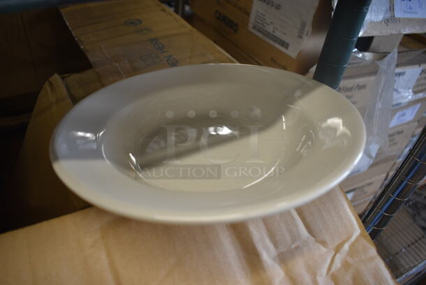 8 BRAND NEW IN BOX! Tuxton Reno TRE-027 White Ceramic Pasta Plates. 9x9x2. 8 Times Your Bid!