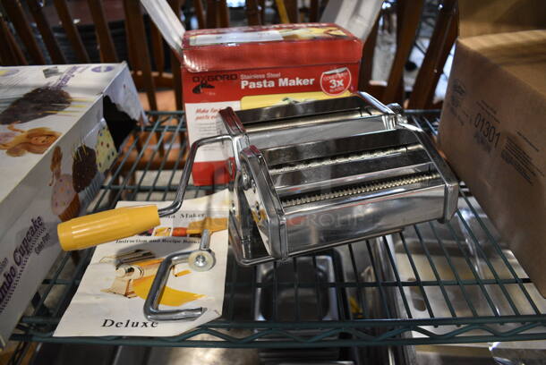 IN ORIGINAL BOX! Oxgord Stainless Steel Pasta Maker. 7x8x6 - Image 1 of 6