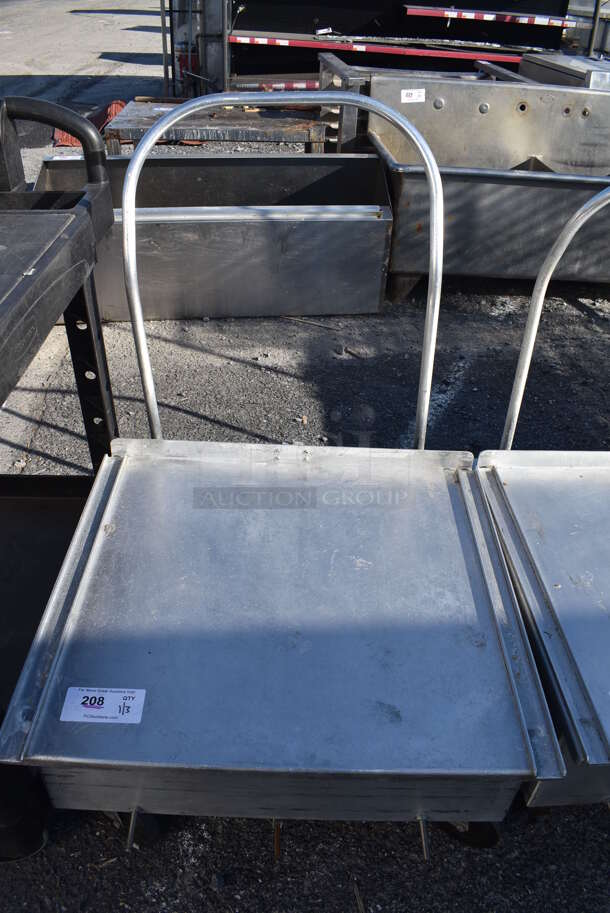 Metal Commercial Dolly w/ Push Handle on Commercial Casters. 27x32x39 - Image 1 of 4