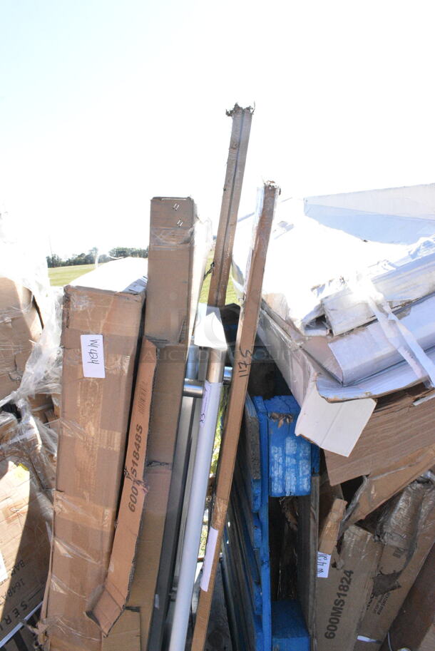 3 BRAND NEW SCRATCH AND DENT! Items Including Metro 63UP Post, 2 Box 460EGP74 Regency 74" NSF Green Epoxy Post. 3 Times Your Bid! May Be Missing Pieces. - Image 1 of 5