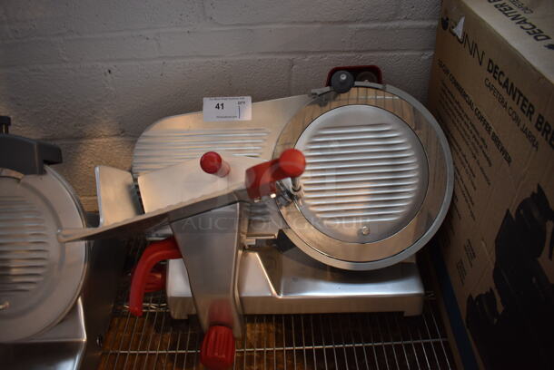Berkel Model B14-SLC Stainless Steel Commercial Countertop Meat Slicer w/ Blade Sharpener. 115 Volts, 1 Phase. 27x22x23. Tested and Working!