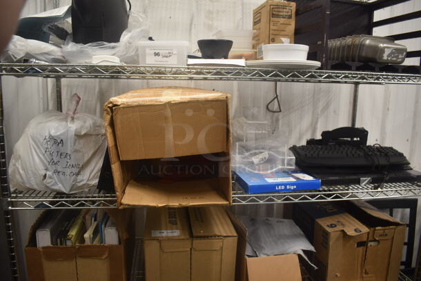 ALL ONE MONEY! Lot of LED Sign, Black Keyboards, Hepa Filters AND MORE!  - Image 1 of 5