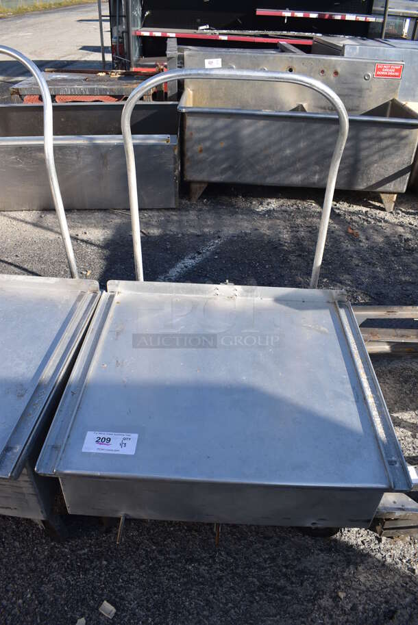 Metal Commercial Dolly w/ Push Handle on Commercial Casters. 27x32x39 - Image 1 of 3