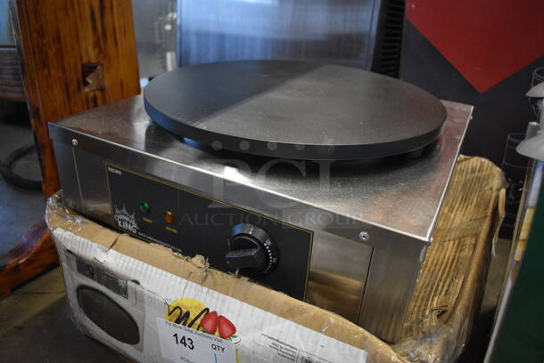 BRAND NEW SCRATCH AND DENT! Carnival King CM16 Stainless Steel Commercial Countertop Crepe Maker. 208/240 Volts, 1 Phase. 18x18x6. Tested and Working! - Image 2 of 8