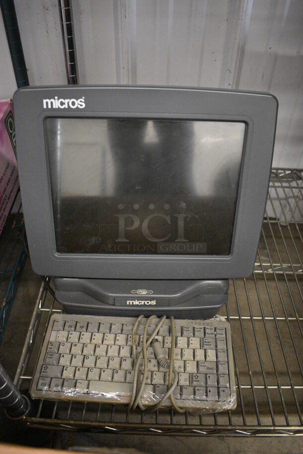 Micros 12" POS Monitor and Keyboard - Image 1 of 4