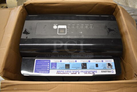 IN ORIGINAL BOX! Pelonis PAD50P1ABL Metal 50 Pint Dehumidifier. 16x12x26