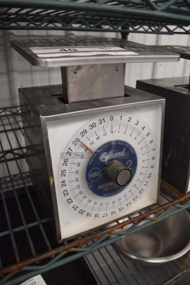 Edlund SR-2 Metal Countertop 2 Pound Capacity Food Portioning Scale. 7x7x9 - Image 3 of 4