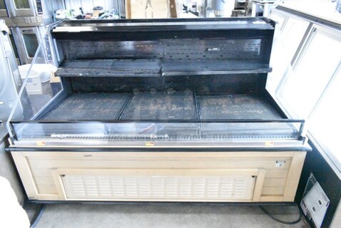 Killion PFW-74-43-48-V-N-MOBILE Metal Commercial Grab N Go Open Merchandiser on Commercial Casters. 208/230 Volts.