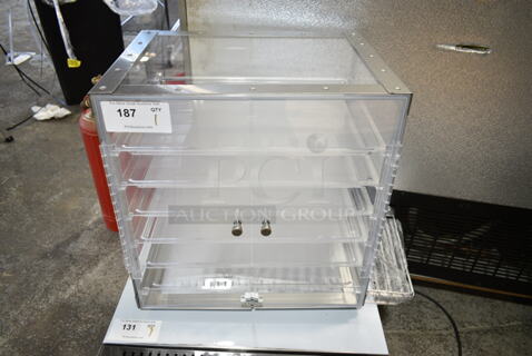 Clear Poly Countertop Dry Display Case Merchandiser. 