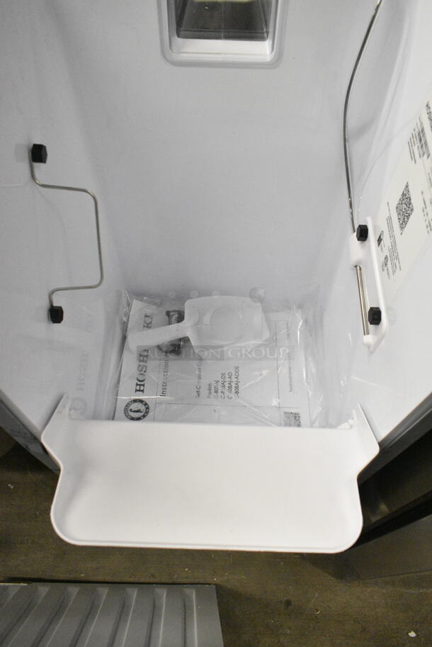 BRAND NEW SCRATCH AND DENT! 2024 Hoshizaki C-80BAJ-AD Stainless Steel Undercounter Cubelet Ice Machine - 80 lb. 115 Volts, 1 Phase.  - Image 8 of 9