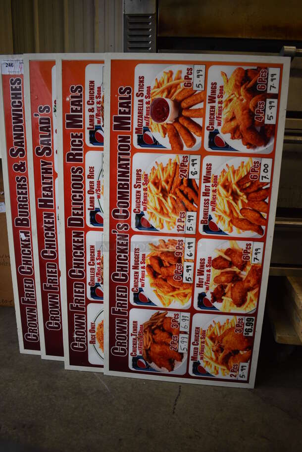 4 LED Menu Board Signs. 48x24. 4 Times Your Bid! - Image 1 of 8