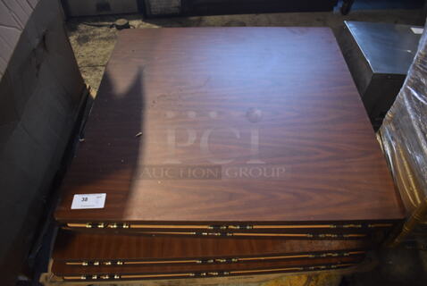 4 Wood Pattern Tabletops. 42x42x2. 4 Times Your Bid!
