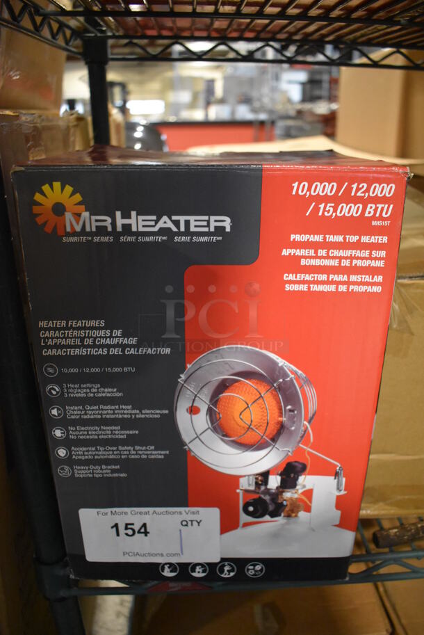 IN ORIGINAL BOX! Mr Heater Metal Propane Tank Top Heater